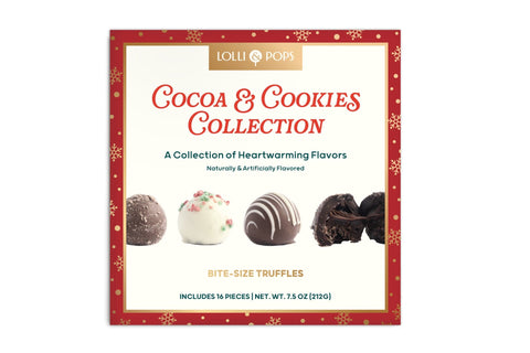 Lolli and Pops L&P Collection Cocoa & Cookies 16 Piece Truffle Collection