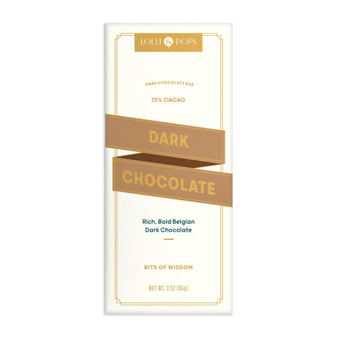 Lolli and Pops L&P Collection Dark Chocolate Signature Bar