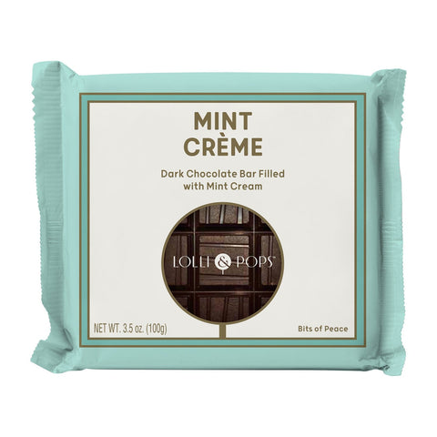 Lolli and Pops L&P Collection Mint Crème Chocolate Bar